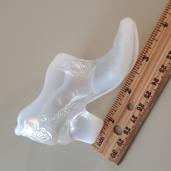 FENTON maybe milky slightly opal glass shoe Depression Vintage décor collectible - Picture 5 of 5